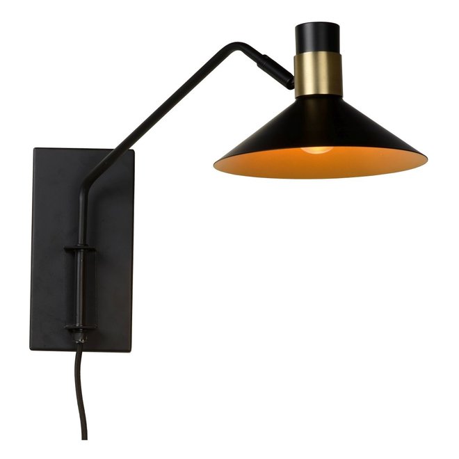 Lucide Pepijn - Wandlamp 1xE14 3 StepDim Zwart