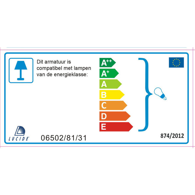 Lucide Nordic - Tafellamp 1xE14 Wit