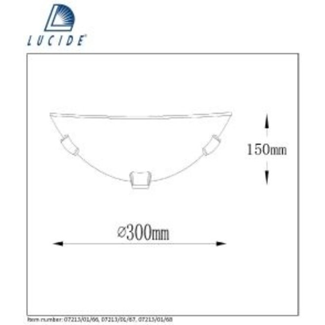 Lucide Albastro - Wandlamp 1xE27 Albast