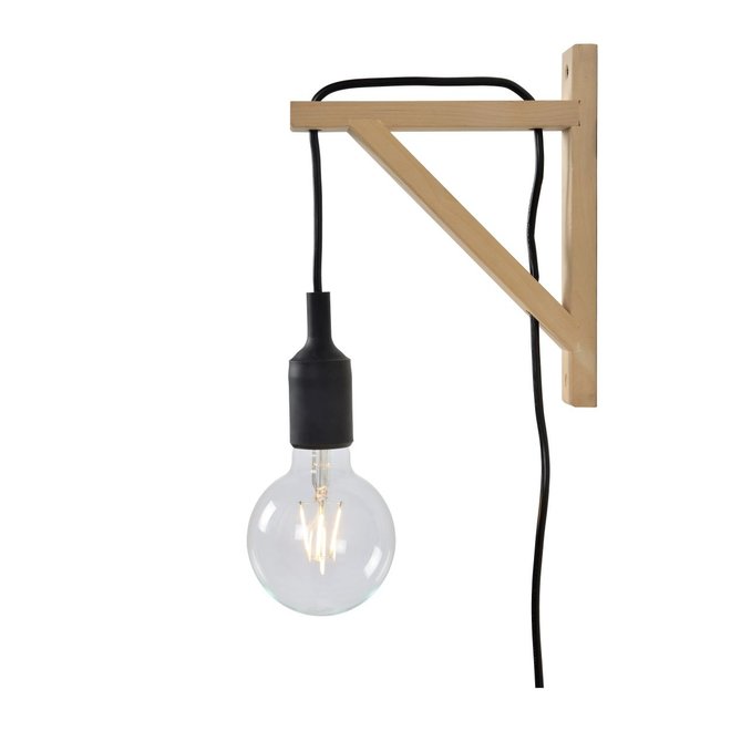 Lucide Fix Wall - Wandlamp 1xE27 Zwart