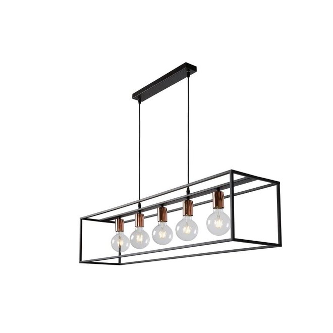 Lucide Arthur - Hanglamp 5xE27 Zwart