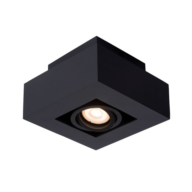 Lucide Xirax - Plafondspot LED Dim to warm GU10 1x5W 2200K/3000K Zwart