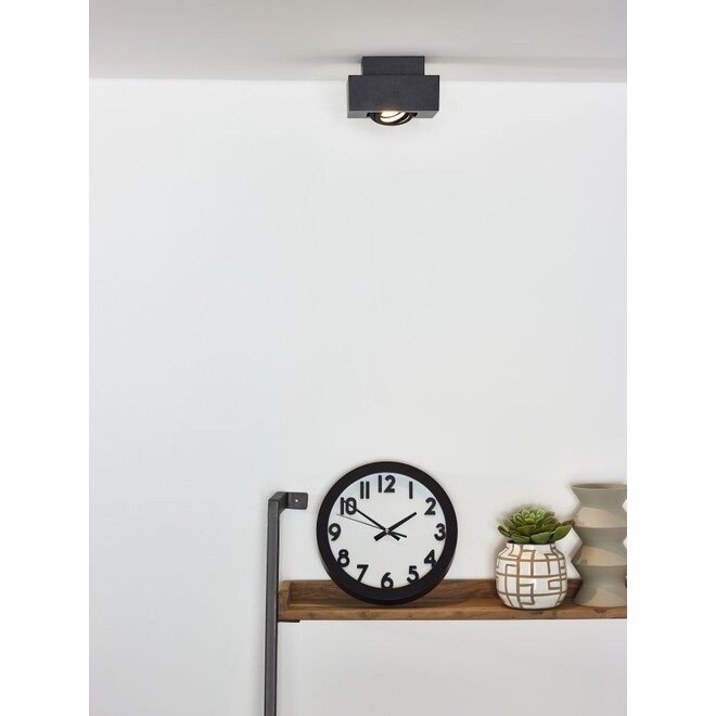 Lucide Xirax - Plafondspot LED Dim to warm GU10 1x5W 2200K/3000K Zwart