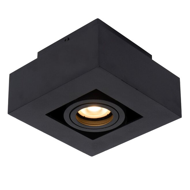 Lucide Xirax - Plafondspot LED Dim to warm GU10 1x5W 2200K/3000K Zwart