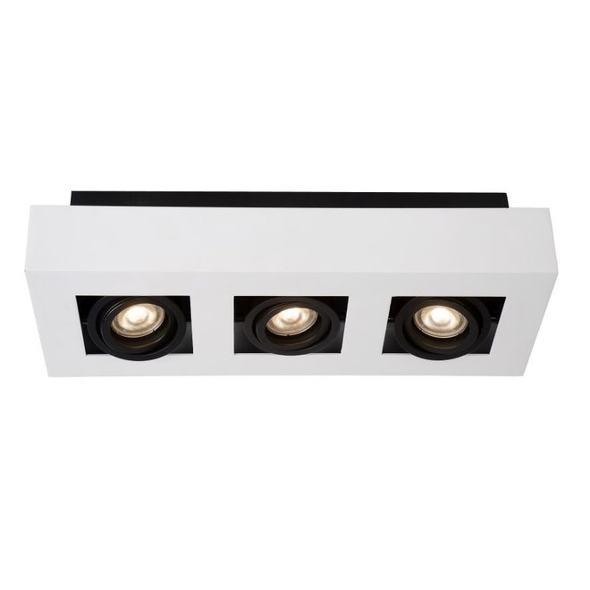 Lucide Xirax - Plafondspot LED Dim to warm GU10 3x5W 2200K/3000K Wit