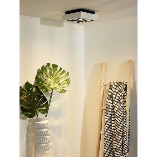 Lucide Xirax - Plafondspot LED Dim to warm GU10 4x5W 2200K/3000K Wit