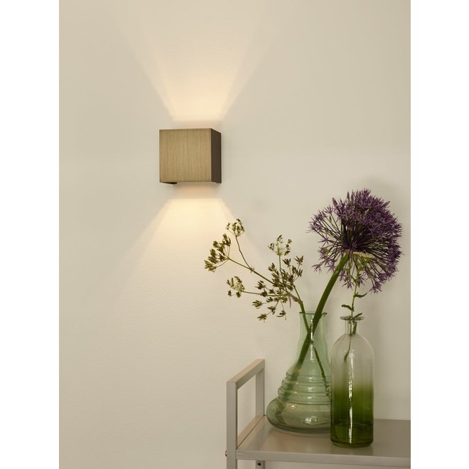 Lucide Xio - Wandlamp LED Dimb. G9 1x3,5W 2700K Koffie
