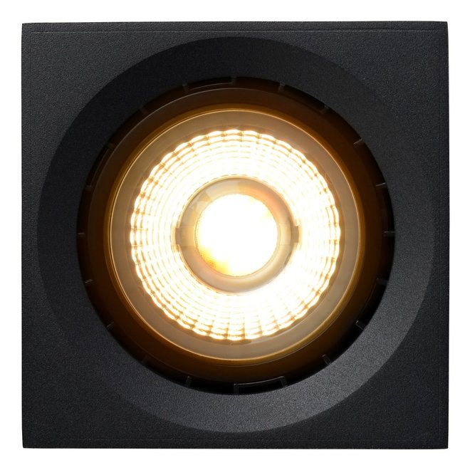 Lucide Fedler - Plafondspot LED Dim to warm GU10 1x12W 2200K/3000K Zwart