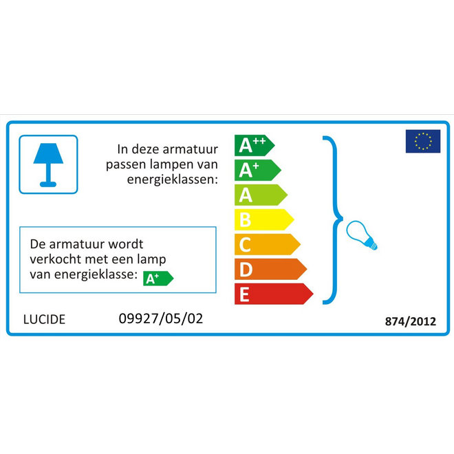 Lucide Preston - Wandspot LED Dim to warm GU10 1x5W 2200K/3000K Mat Goud / Messing