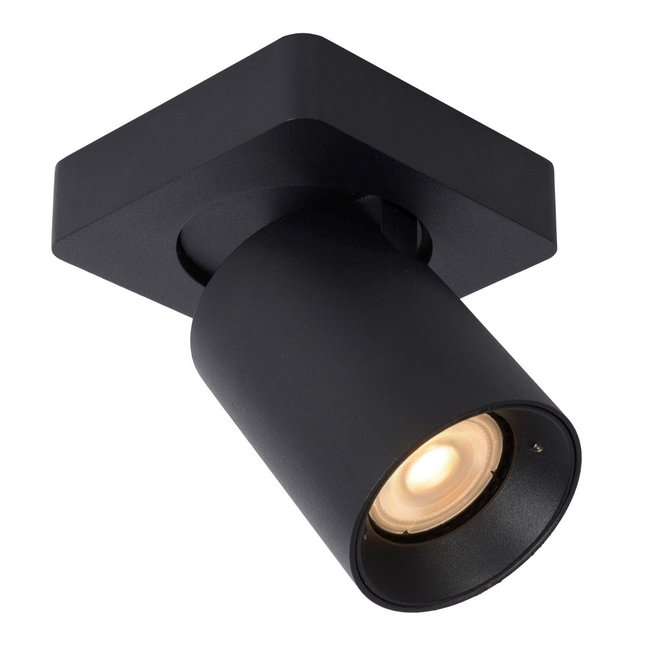 Lucide Nigel - Plafondspot LED Dim to warm GU10 1x5W 2200K/3000K Zwart