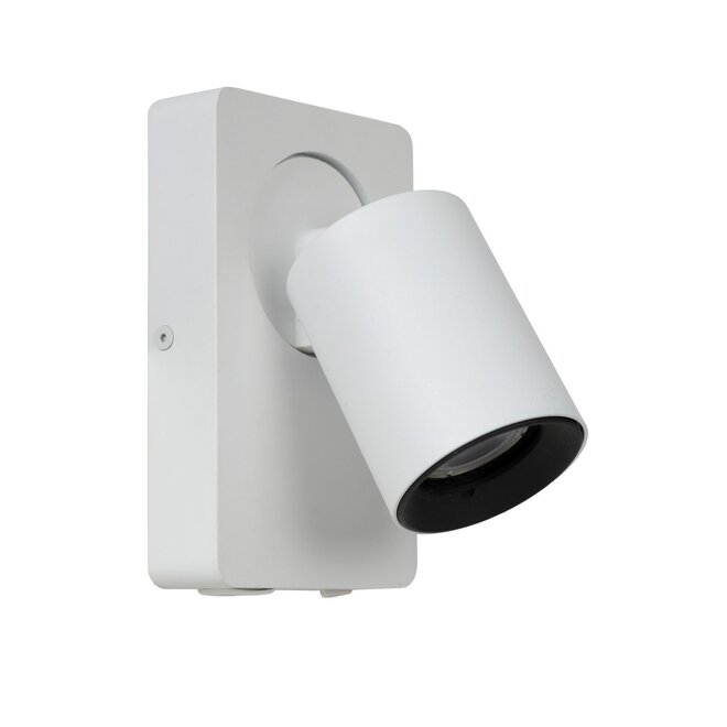 Lucide Nigel - Wandspot LED GU10 1x5W 3000K Met USB oplaadpunt Wit