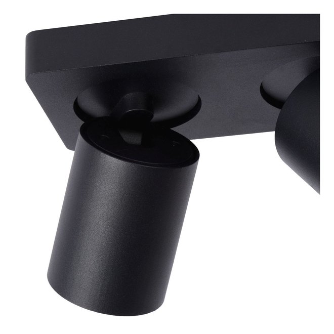 Lucide Nigel - Plafondspot LED Dim to warm GU10 2x5W 2200K/3000K Zwart