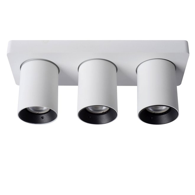 Lucide Nigel - Plafondspot LED Dim to warm GU10 3x5W 2200K/3000K Wit