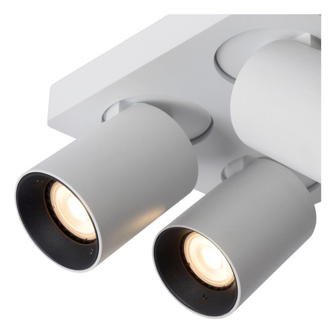 Lucide Nigel - Plafondspot LED Dim to warm GU10 4x5W 2200K/3000K Wit