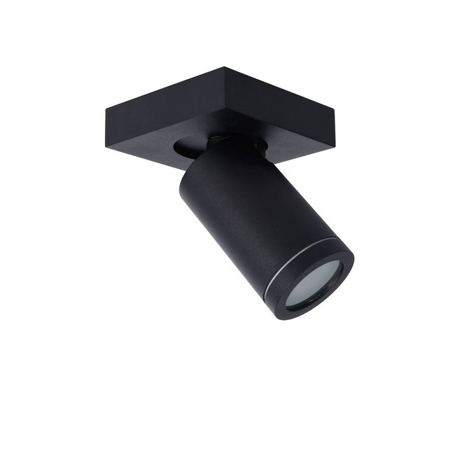 Lucide Taylor - Plafondspot Badkamer LED Dim to warm GU10 1x5W 2200K/3000K IP44 Zwart