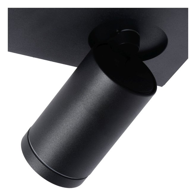 Lucide Taylor - Plafondspot Badkamer LED Dim to warm GU10 4x5W 2200K/3000K IP44 Zwart