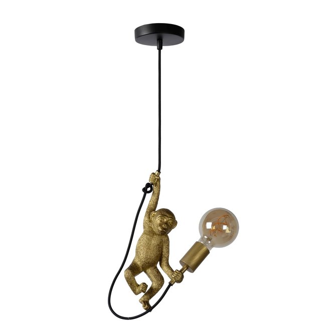 Lucide Extravaganza Chimp - Hanglamp Ø 18 cm 1xE27 Zwart