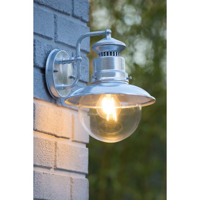 Lucide Figo - Wandlamp Buiten Ø 21,3 cm 1xE27 IP44 Zink