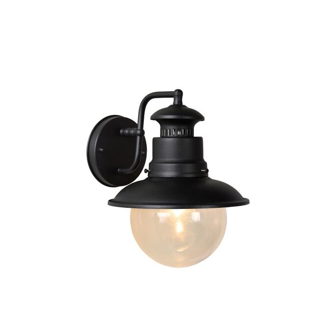 Lucide Figo - Wandlamp Buiten Ø 21,3 cm 1xE27 IP44 Zwart