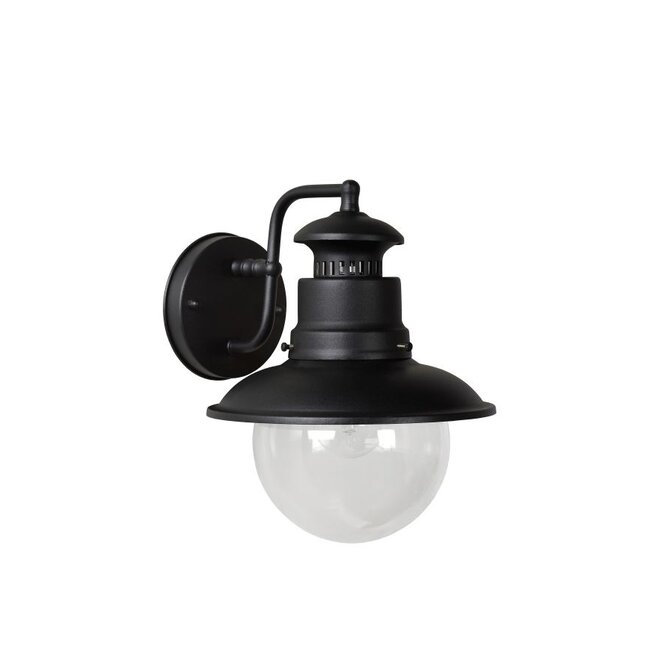 Lucide Figo - Wandlamp Buiten Ø 21,3 cm 1xE27 IP44 Zwart