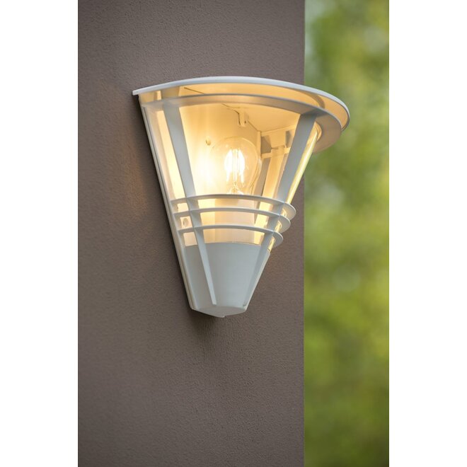 Lucide Livia - Wandlamp Buiten 1xE27 IP44 Wit