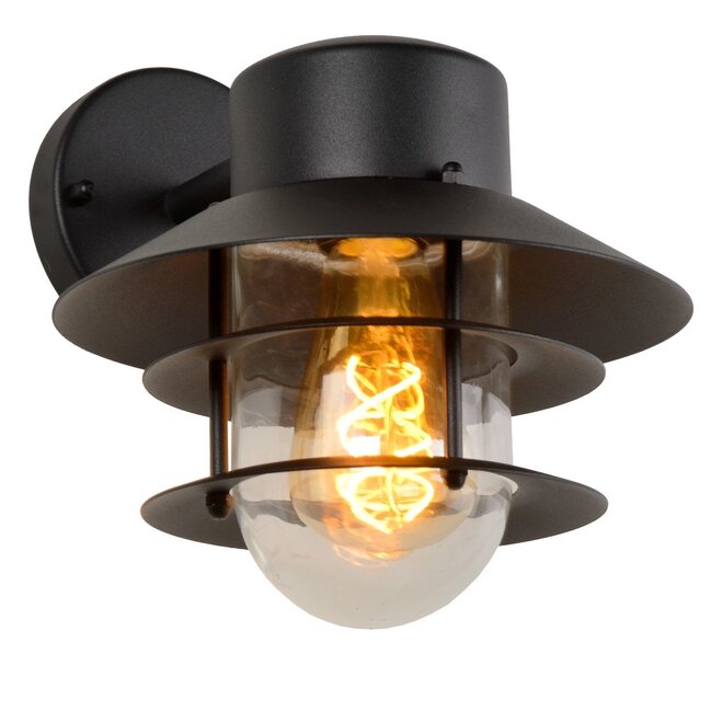 Lucide Zico - Wandlamp Buiten Ø 21,8 cm 1xE27 IP44 Zwart