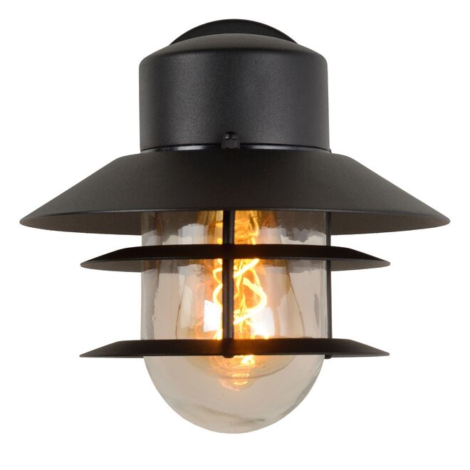Lucide Zico - Wandlamp Buiten Ø 21,8 cm 1xE27 IP44 Zwart