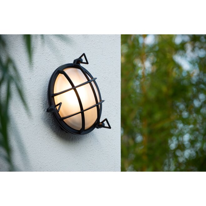 Lucide Dudley - Wandlamp Buiten Ø 25 cm 1xE27 IP65 Zwart