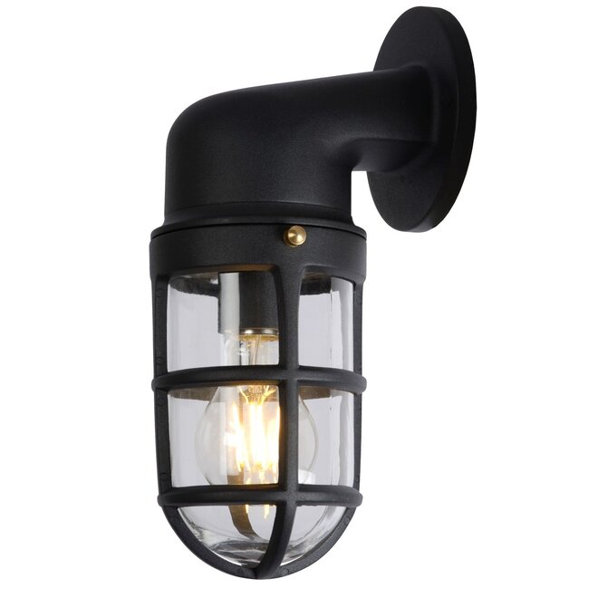 Lucide Dudley - Wandlamp Buiten 1xE27 IP44 Zwart