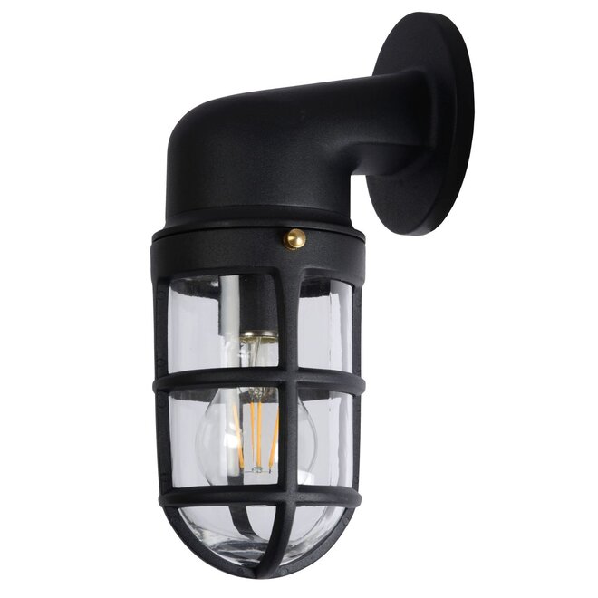 Lucide Dudley - Wandlamp Buiten 1xE27 IP44 Zwart