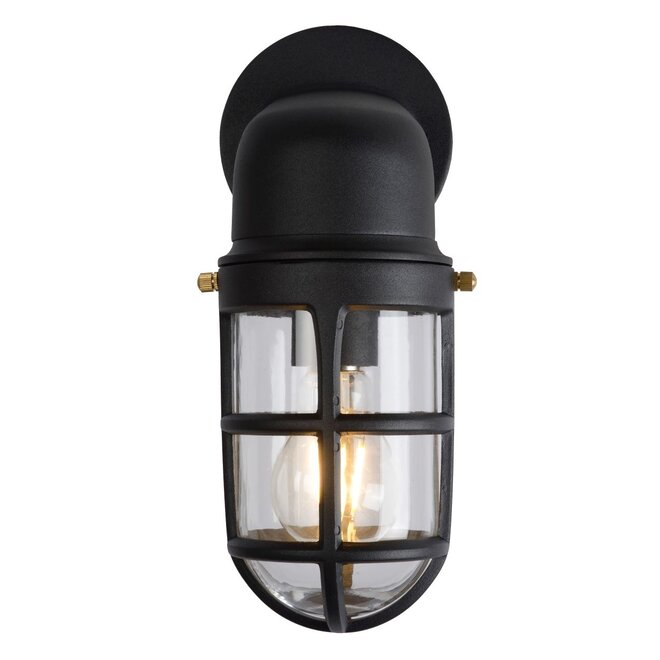 Lucide Dudley - Wandlamp Buiten 1xE27 IP44 Zwart