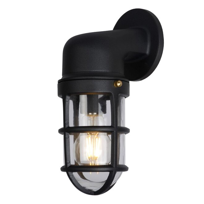 Lucide Dudley - Wandlamp Buiten 1xE27 IP44 Zwart