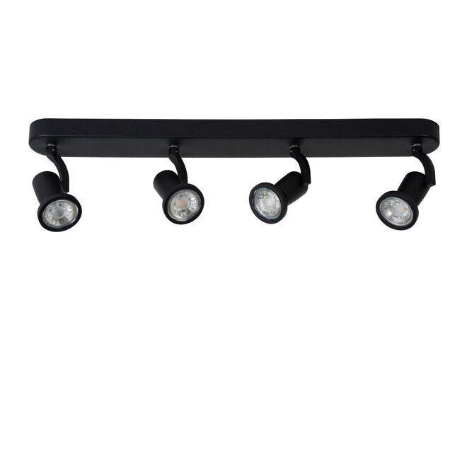Lucide Jaster-led - Plafondspot LED GU10 4x5W 2700K Zwart