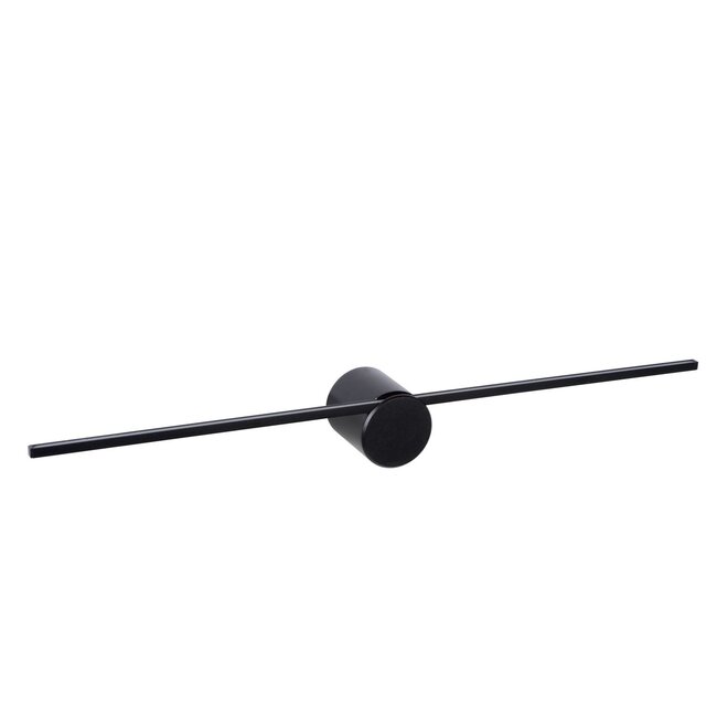 Lucide Mizar - Wandlamp Badkamer LED Dimb. 1x6W 2700K IP44 Zwart