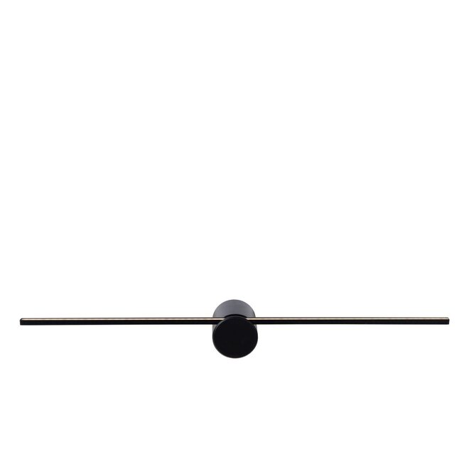 Lucide Mizar - Wandlamp Badkamer LED Dimb. 1x6W 2700K IP44 Zwart