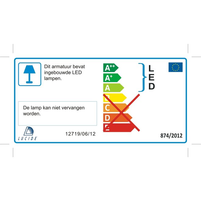 Lucide Bergamo - Leeslamp LED Dimb. 1x6W 3000K Mat chroom