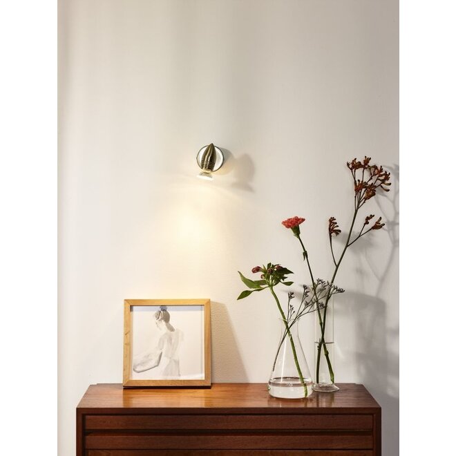 Lucide Caro-led - Wandspot Ø 9 cm LED GU10 1x5W 2700K Mat chroom