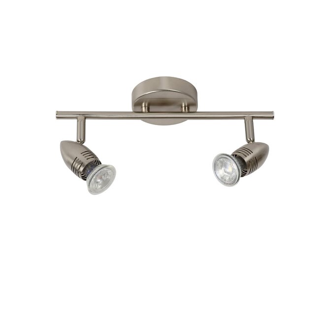Lucide Caro-led - Plafondspot LED GU10 2x5W 2700K Mat chroom