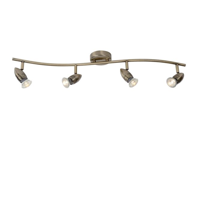 Lucide Caro-led - Plafondspot LED GU10 4x5W 2700K Brons