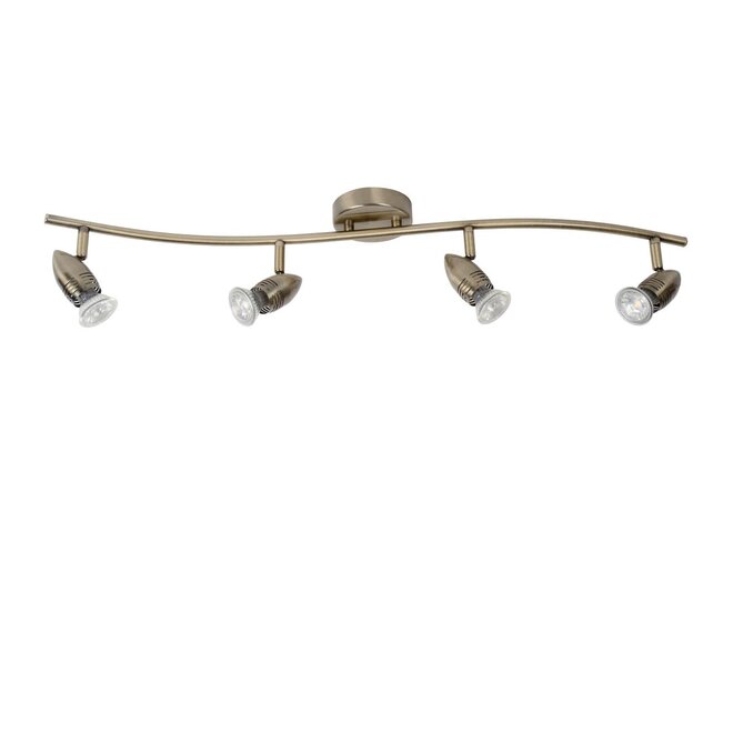 Lucide Caro-led - Plafondspot LED GU10 4x5W 2700K Brons