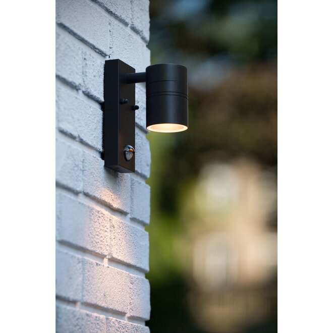 Lucide Arne-led - Wandspot Buiten Ø 6,3 cm LED GU10 1x5W 2700K IP44 Zwart