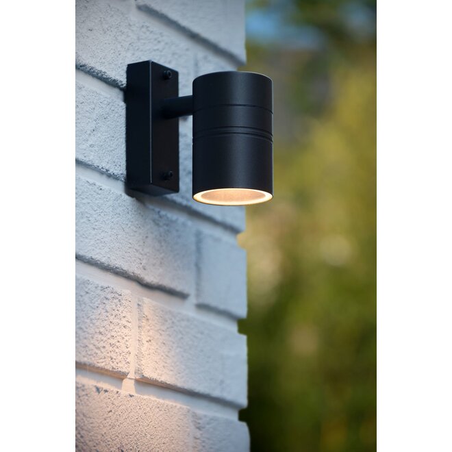 Lucide Arne-led - Wandspot Buiten Ø 6,3 cm LED GU10 1x5W 2700K IP44 Zwart
