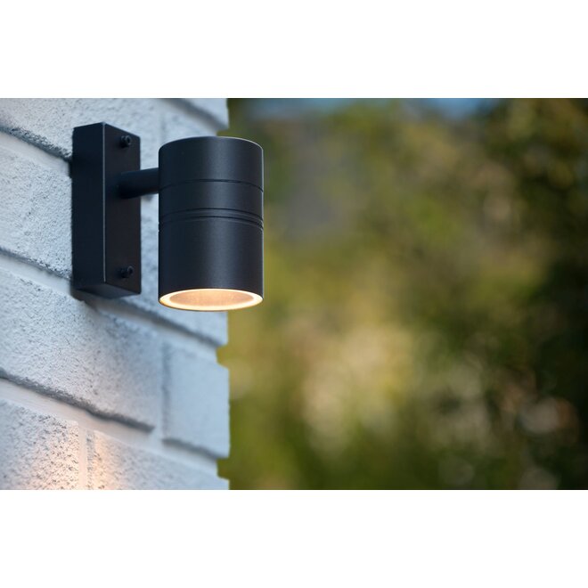 Lucide Arne-led - Wandspot Buiten Ø 6,3 cm LED GU10 1x5W 2700K IP44 Zwart