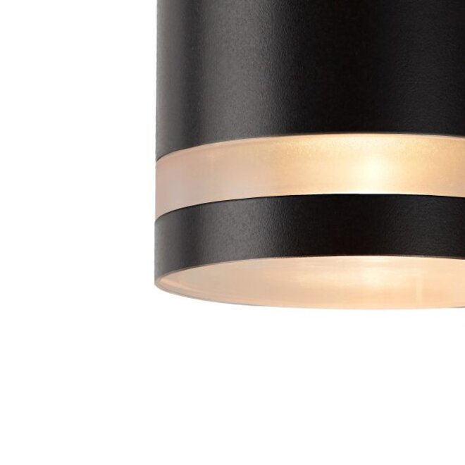 Lucide Basco-led - Wandlamp Buiten Ø 9 cm LED GU10 1x5W 2700K IP54 Zwart