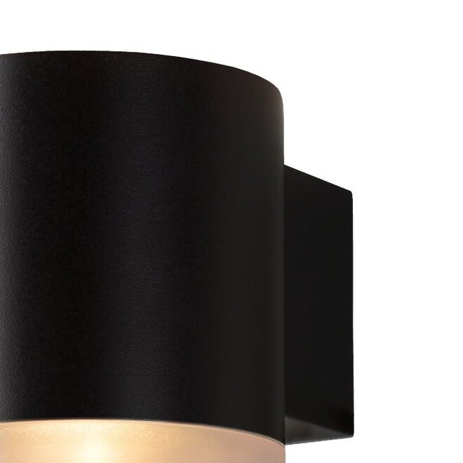 Lucide Basco-led - Wandlamp Buiten Ø 9 cm LED GU10 1x5W 2700K IP54 Zwart