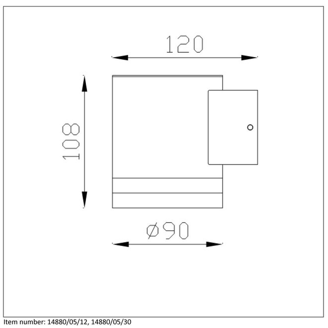 Lucide Basco-led - Wandlamp Buiten Ø 9 cm LED GU10 1x5W 2700K IP54 Zwart