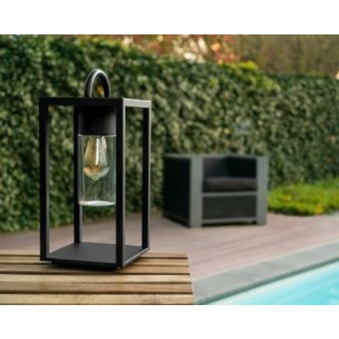 Lucide Glimmer - Tafellamp Buiten 1xE27 IP44 Zwart