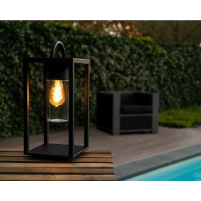 Lucide Glimmer - Tafellamp Buiten 1xE27 IP44 Zwart