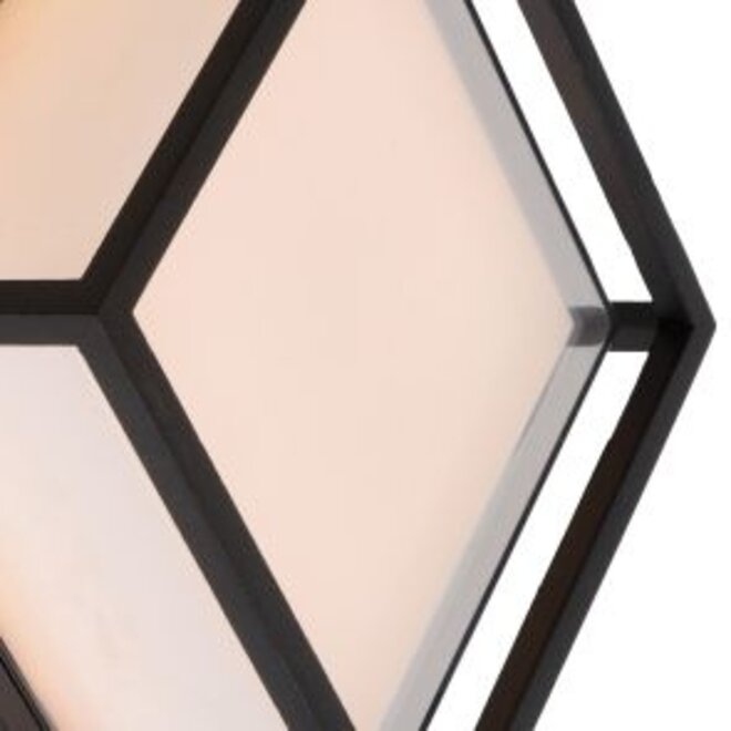 Lucide Singa Led - Wandlamp Buiten LED 1x9,6W 2700K IP54 Zwart