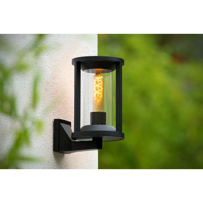 Lucide Cadix - Wandlamp Buiten 1xE27 IP65 Zwart